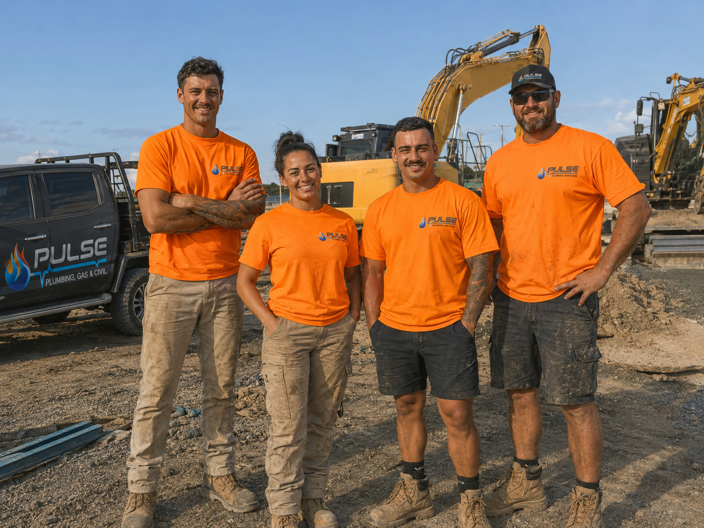 Pulse Plumbing, Gas & Civil team on site — Brisbane and South-East Queensland